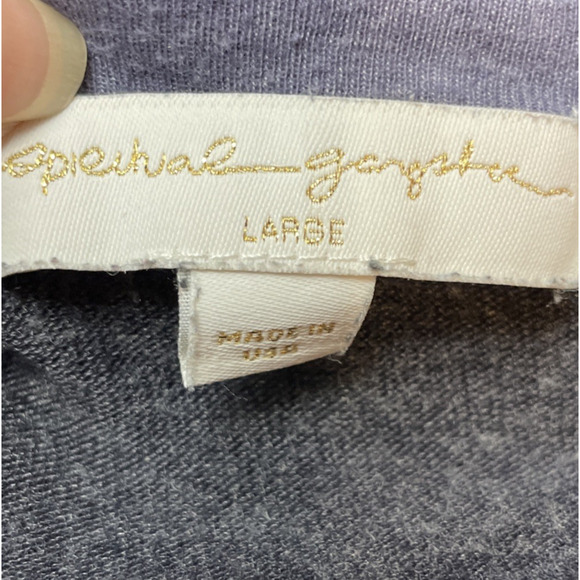 Spiritual Gangster Sweater Womens L Heather Blue Good Vibes Society‎ V Neck - Picture 3 of 8